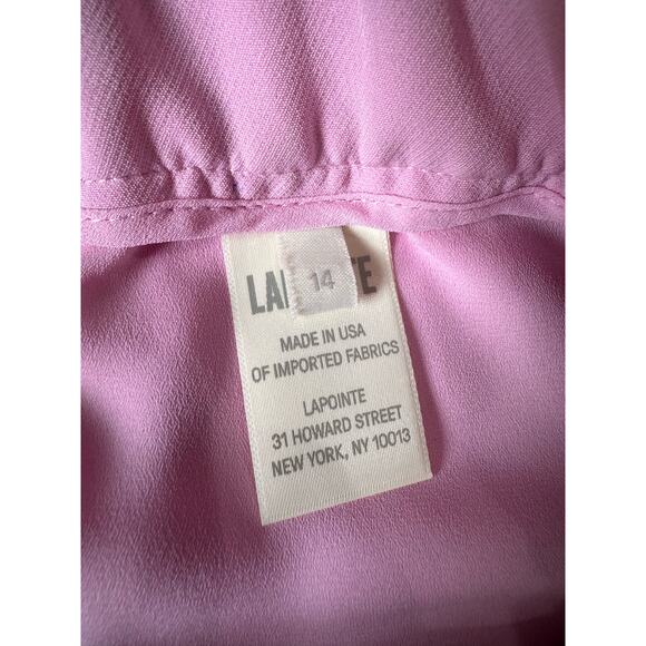 LAPOINTE Zip-Hem Tailored Crepe Track Pants in Blossom size 14 - Picture 9 of 16